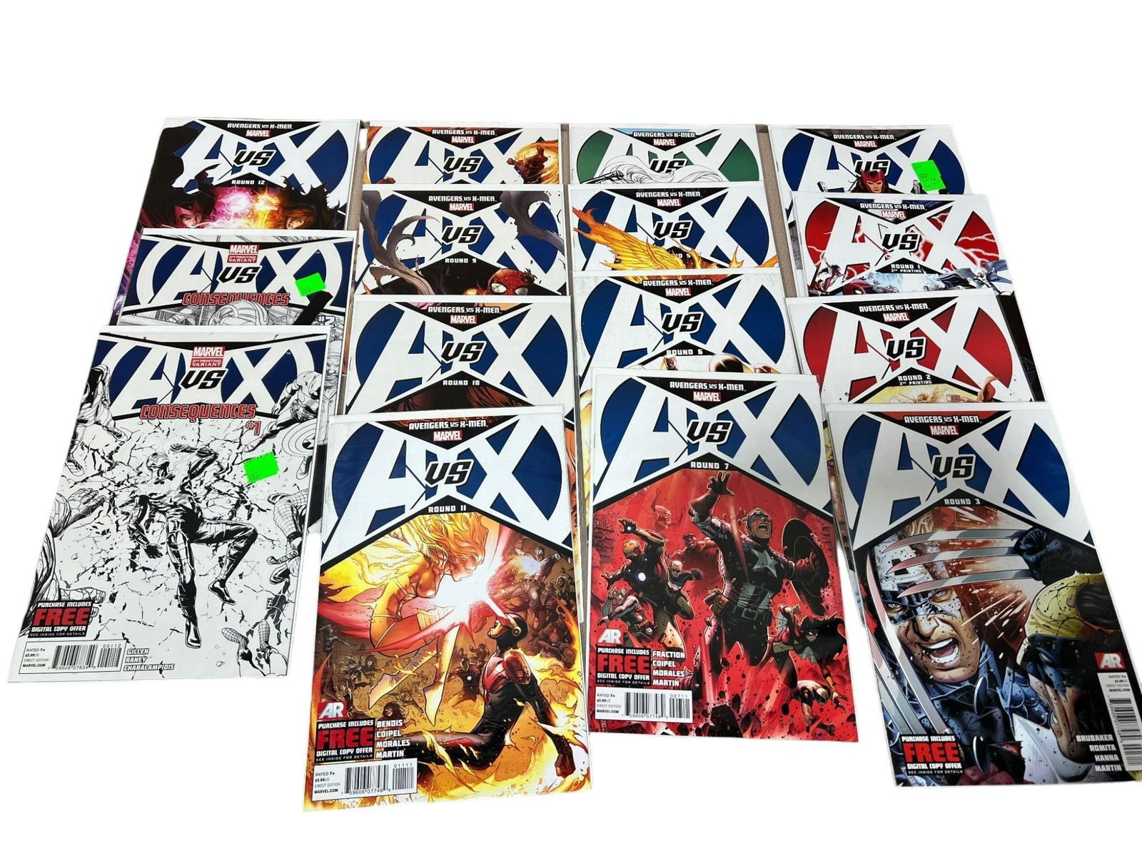 15- X-Men vs Avengers Comic books, 0-12 plus alternates (1 of 17)