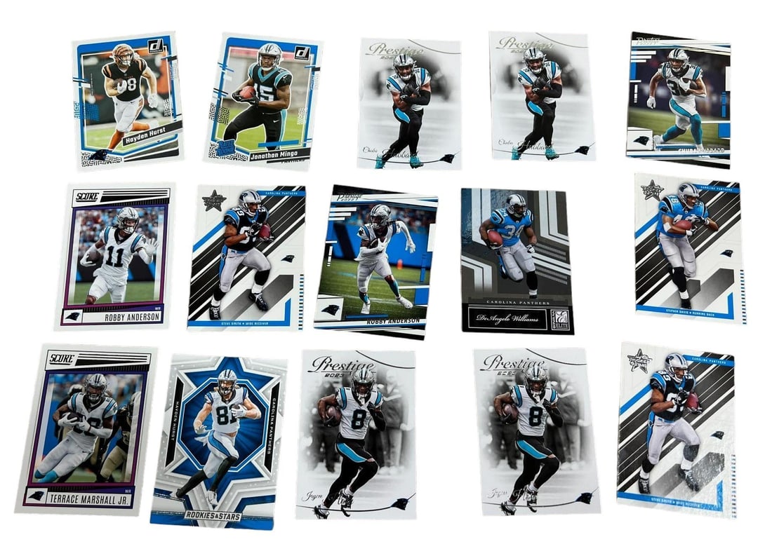 15 Carolina Panthers Football Cards 2004-2023 Hayden Hurst, Steve Smith And More (1 of 12)