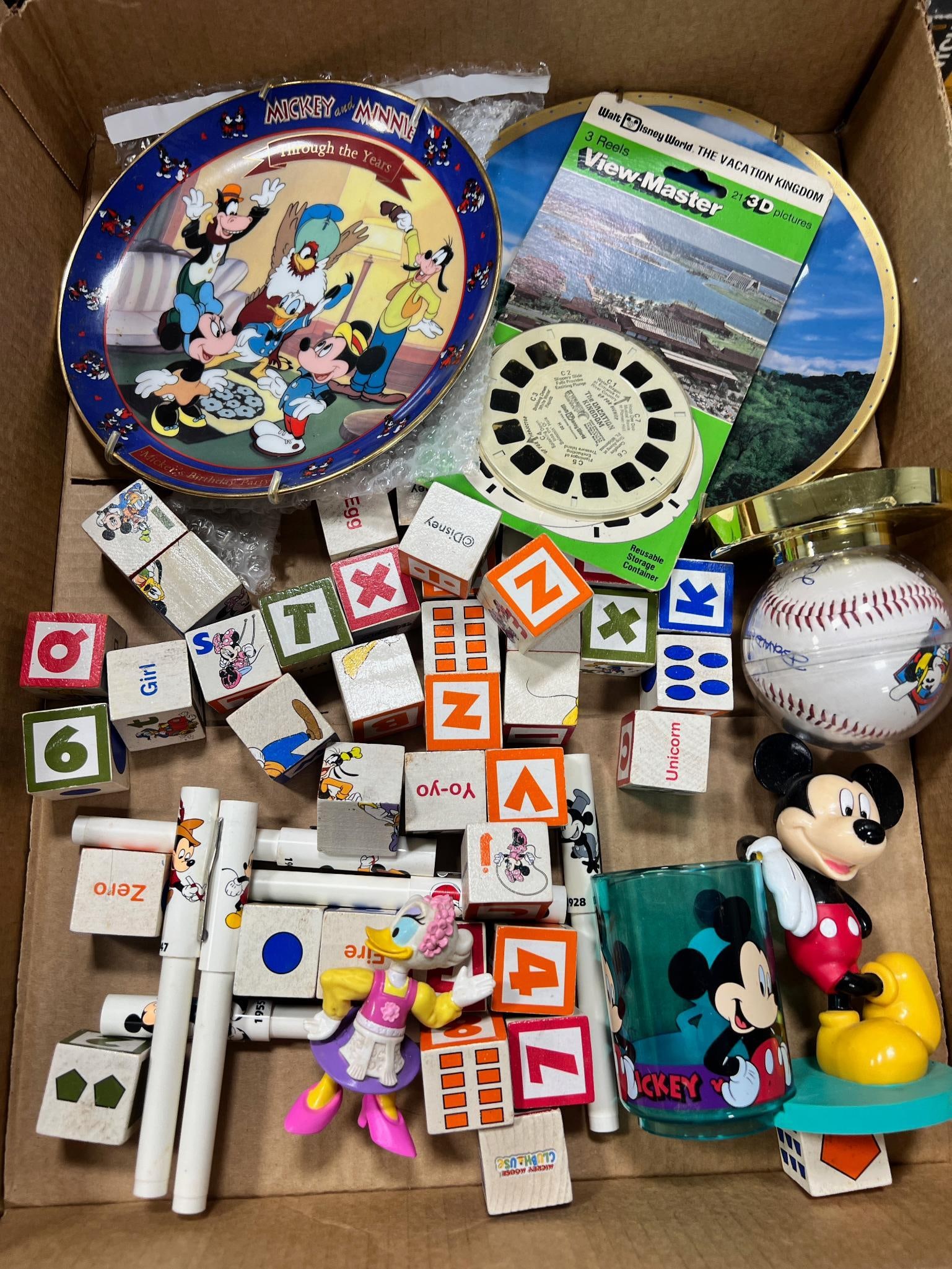 LOCAL PICKUP ONLY Disney lot with blocks, plates, Mickey Mouse No Shipping for this item (1 of 1)