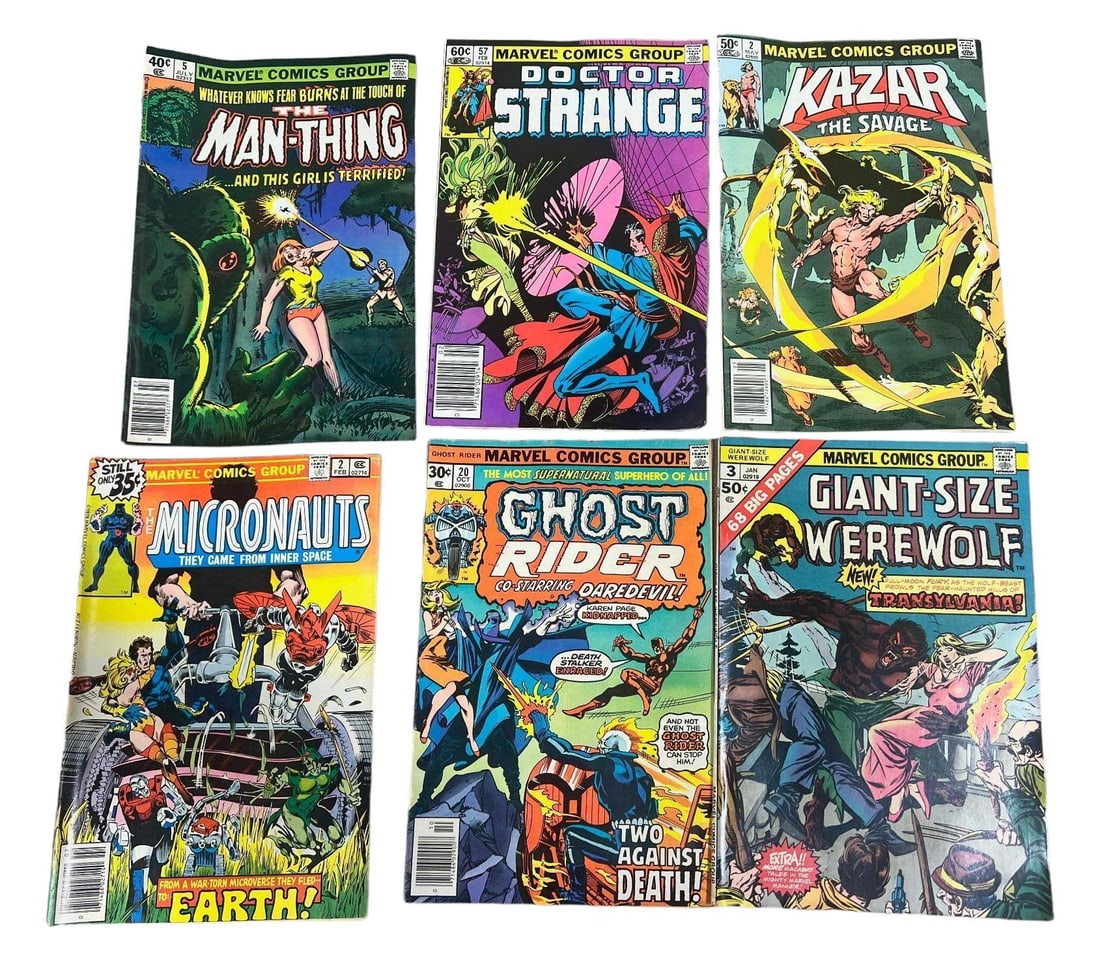 6- Marvel comic books, see complete list below (1 of 20)