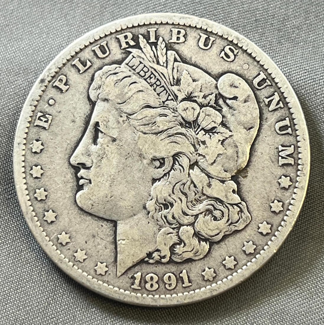 1891 Morgan Silver Dollar, 90% silver (1 of 2)