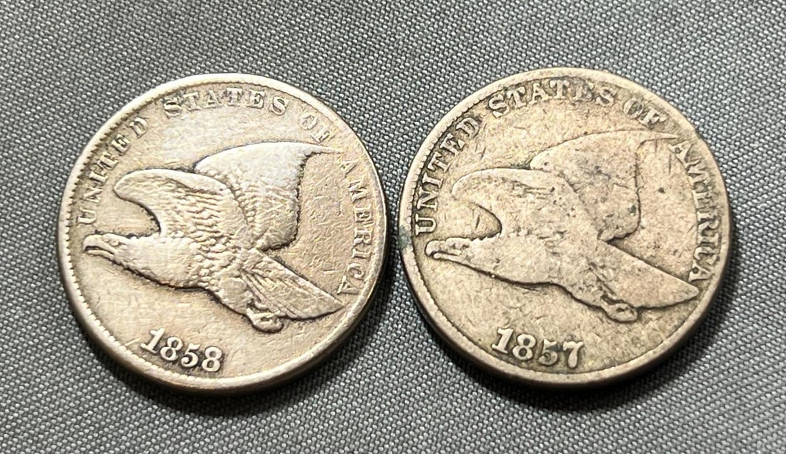 SET Starter- 1857 AND 1858 Flying Eagle One cent (1 of 2)
