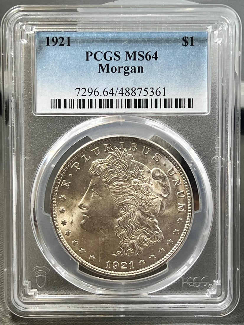 1921 Morgan Dollar in PCGS MS64 Holder (1 of 2)