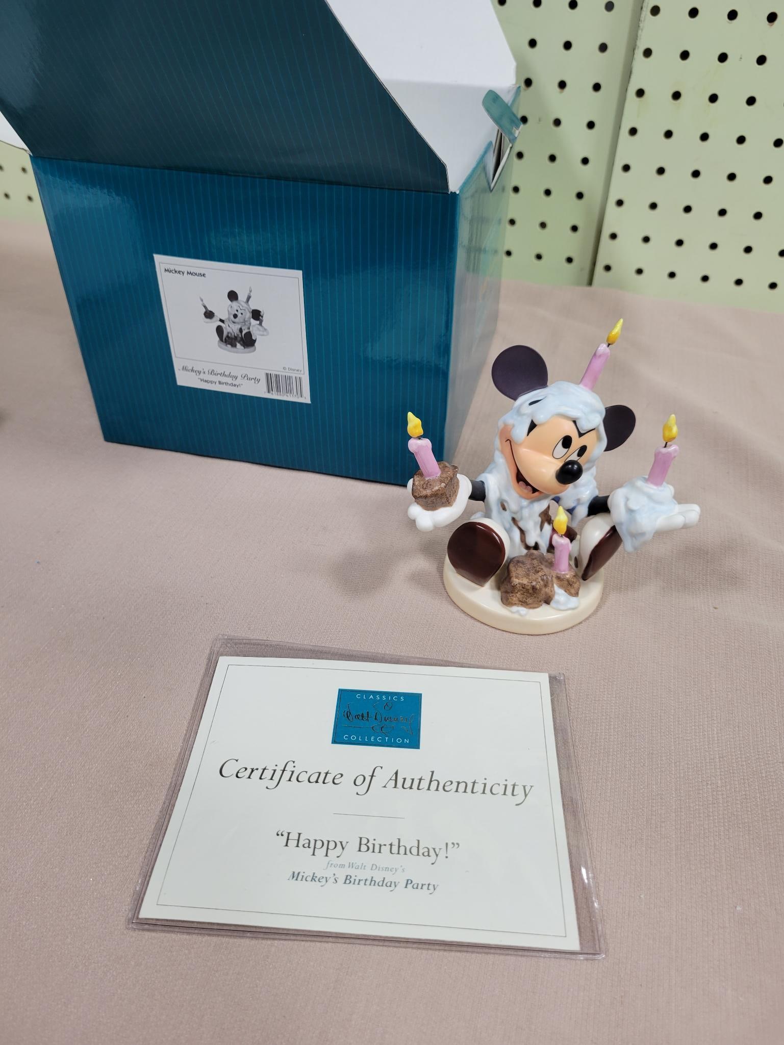 WDCC Mickey's Birthday Party Happy Birthday Figurine: .