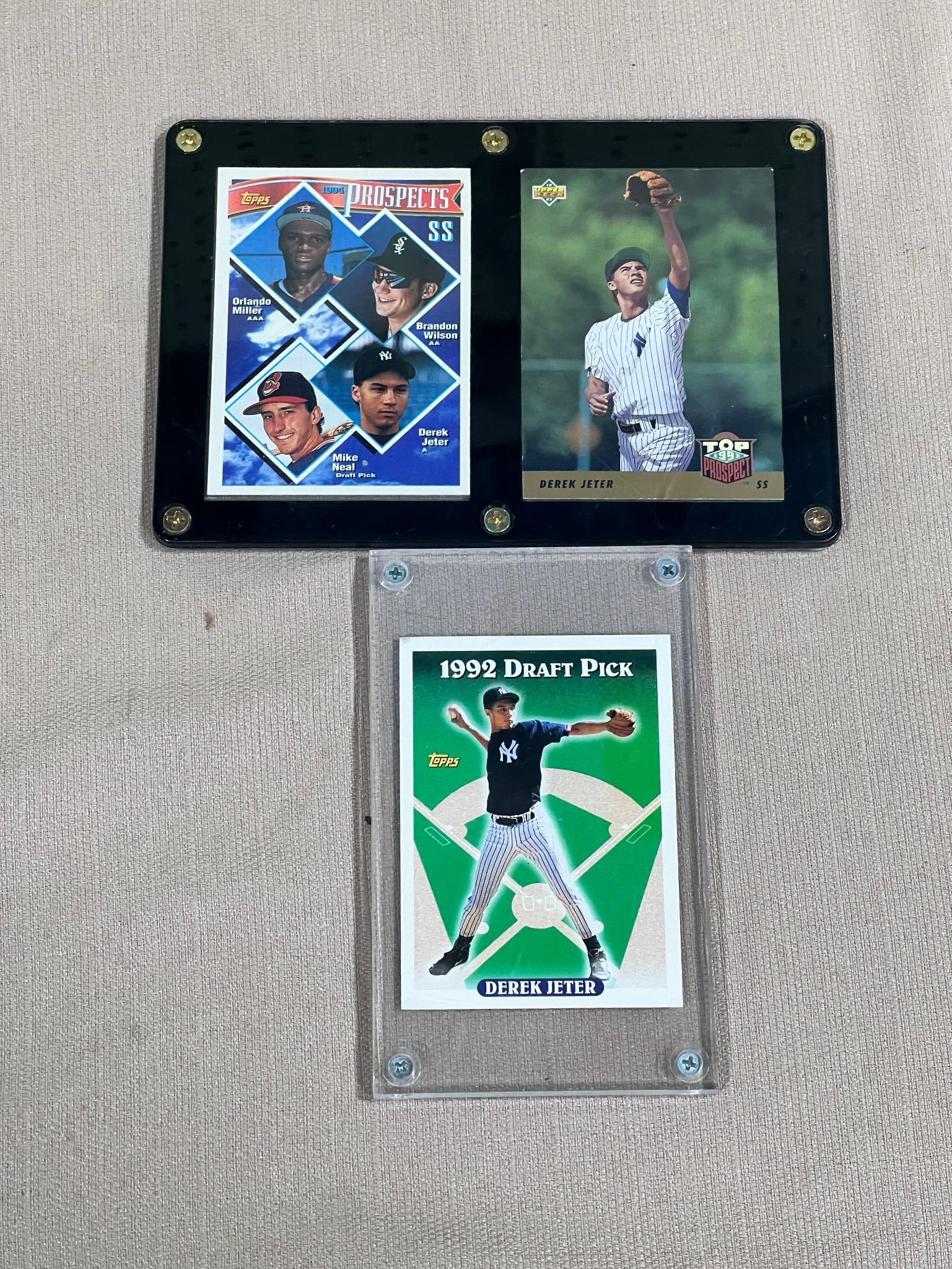 Derek Jeter 3 RC lot including 1993 Topps Yankees Baseball (1 of 2)