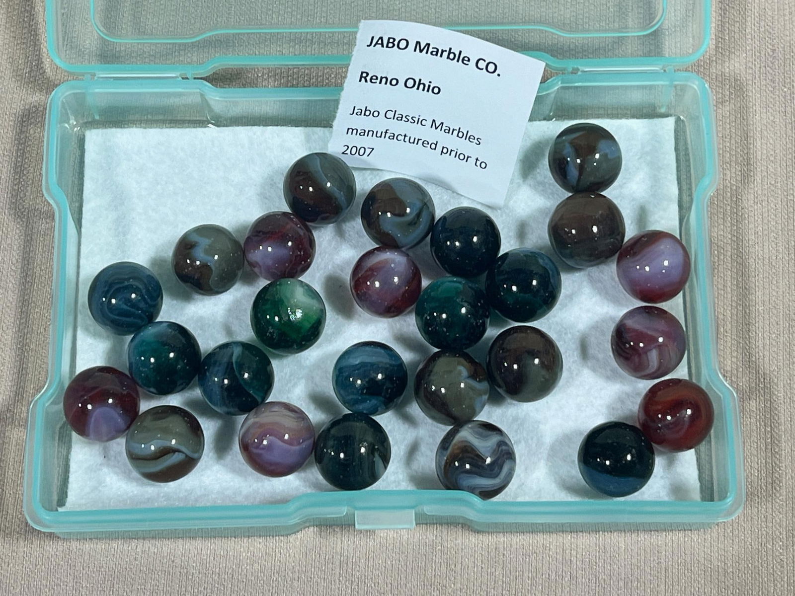 Jabo Classic Marbles produces prior to 2007 Reno OH Lot of 25 Medium: .