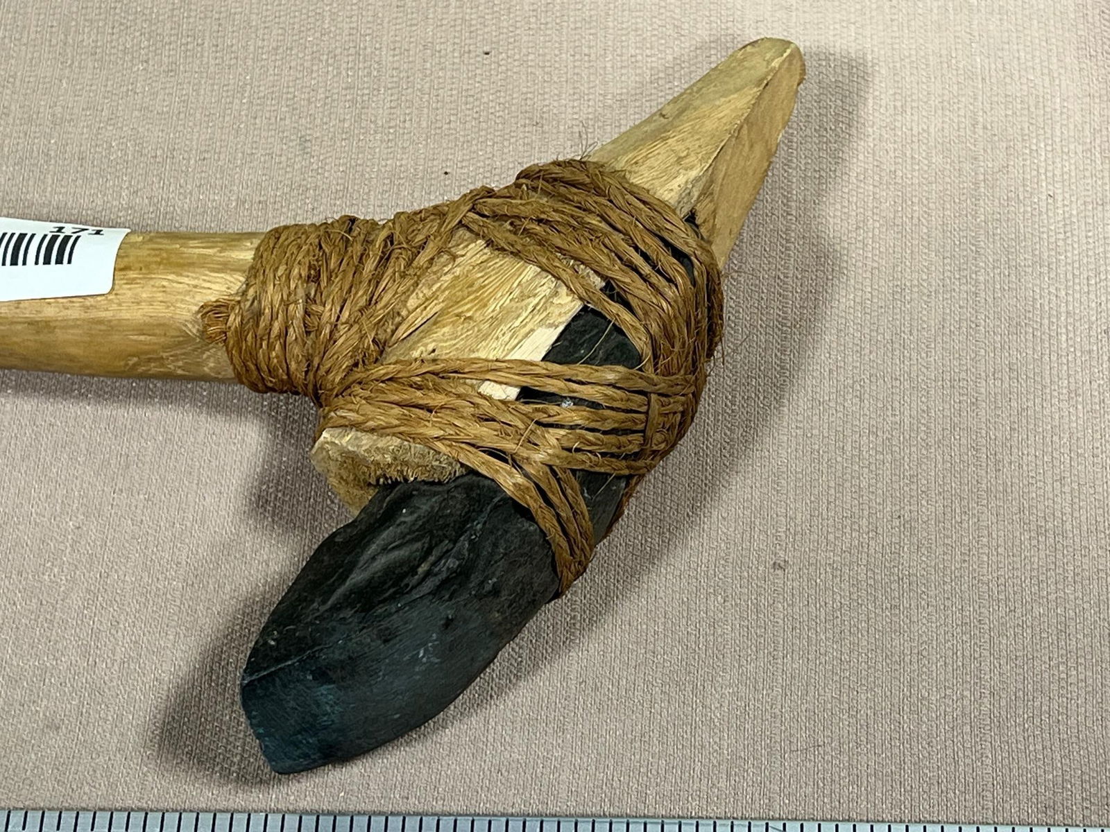 Arrowheads Artifacts Adze mounted on Replica handle Ohio (1 of 2)