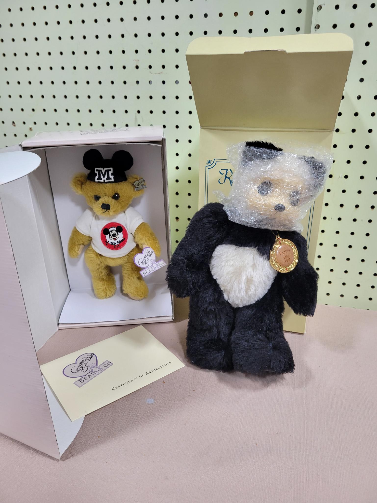 Robert Raikes Collectibles Bear "Fenlan" and Annette Funicello bear, both in original boxes (1 of 7)