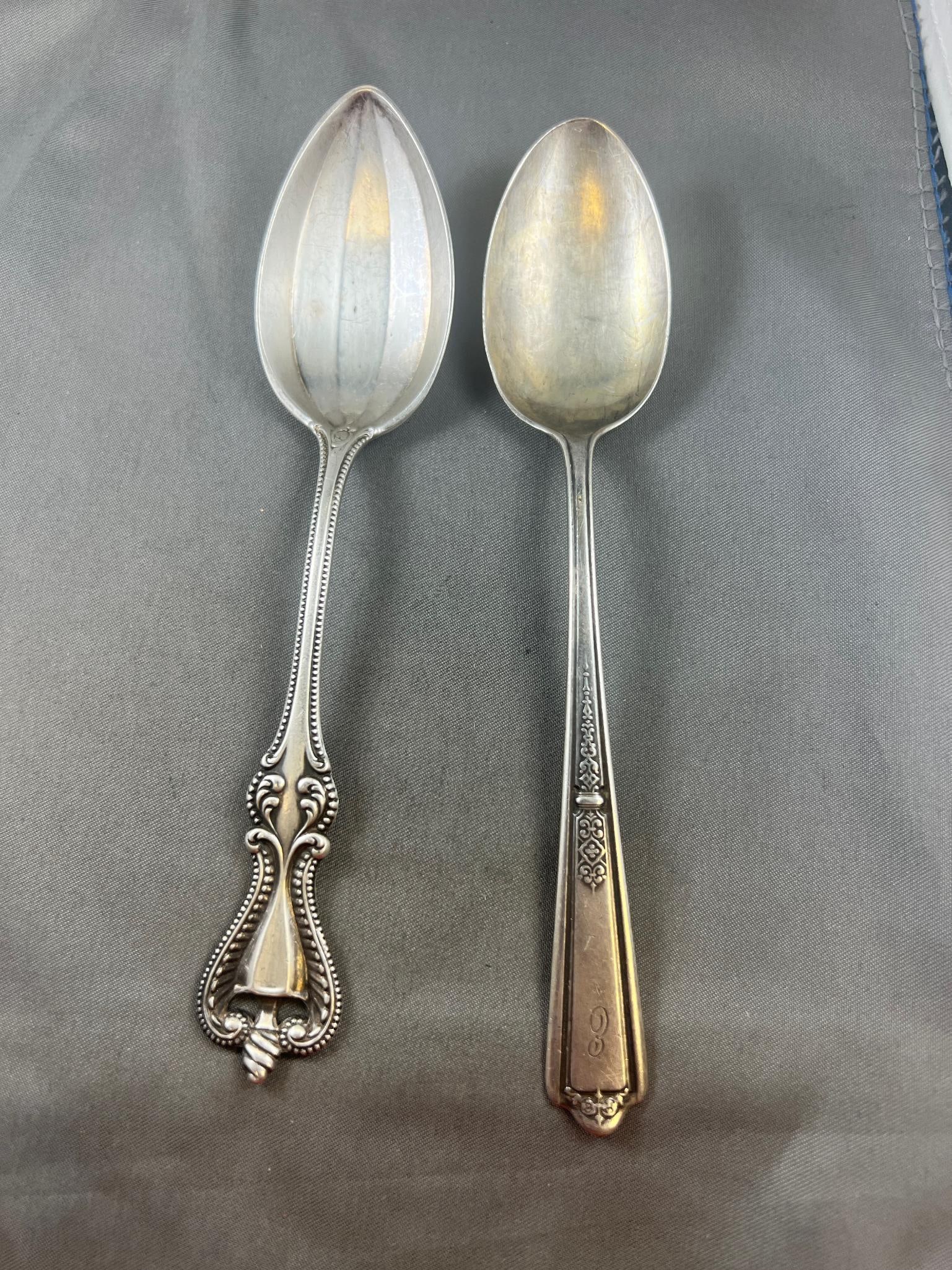 Pair of Sterling Spoons: .