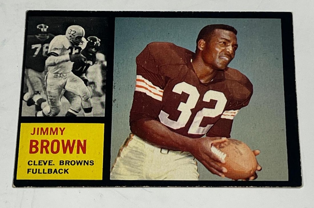 1962 Topps Jim Brown #28 Football Card, Cleveland Browns (1 of 2)