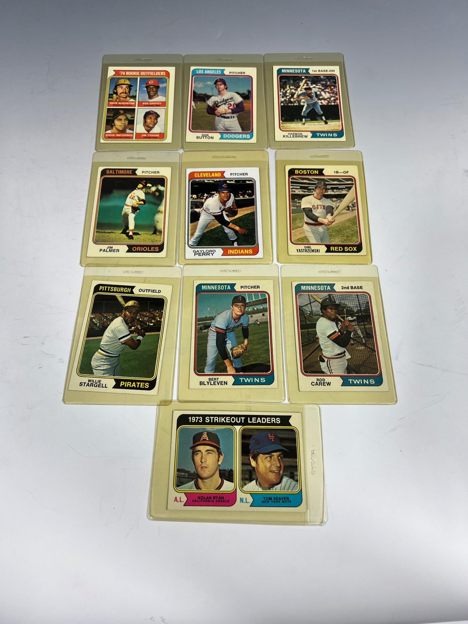 1974 Topps Baseball lot of 10 Stars Ken Griffey Rookie Card, Willie Stargell, Yaz, Carew and more (1 of 2)