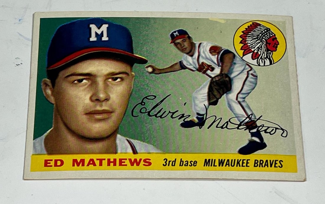 1955 Topps Ed Mathews #155 Baseball Card (1 of 2)