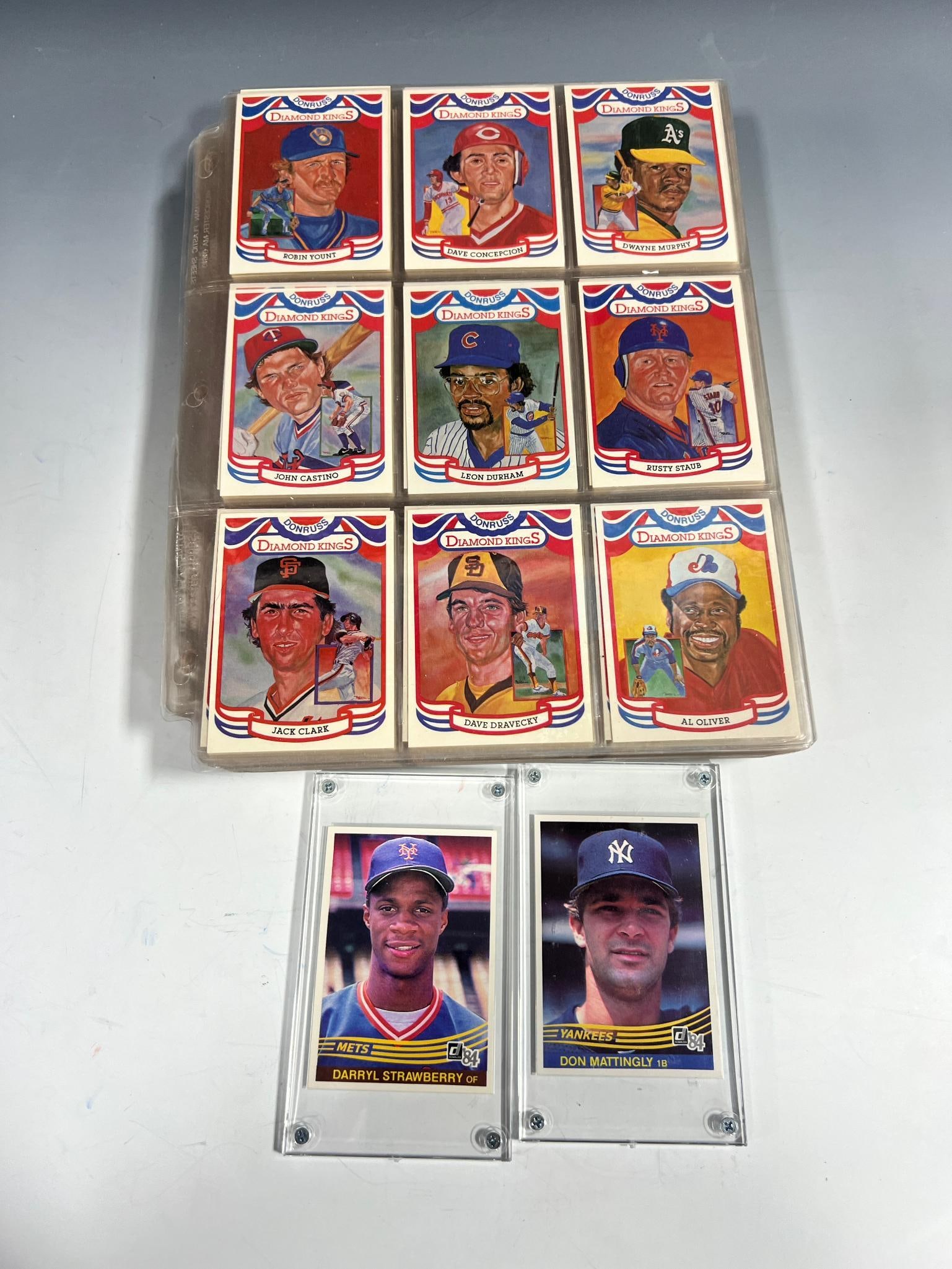 1984 Donruss Baseball Complete Set in pages w/ Don Mattingly and Darryl Strawberry (1 of 20)