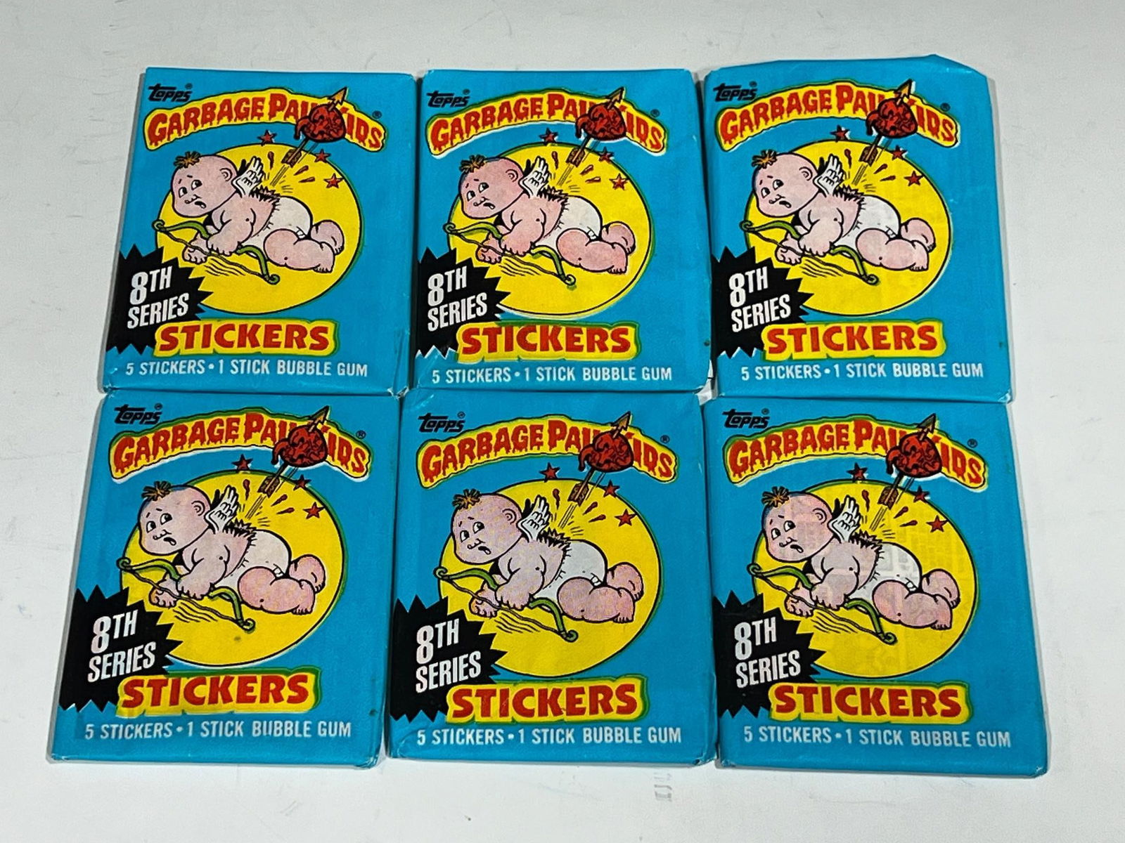 Garbage Pail Kids GPK Series 6 wax packs 4 unopened, 2 opened: Please see all photos to see which cards are included. We took nearly 5000 pictures for this auction, and some lots have up to 90 photos. Please see all photos and request more if needed to make your