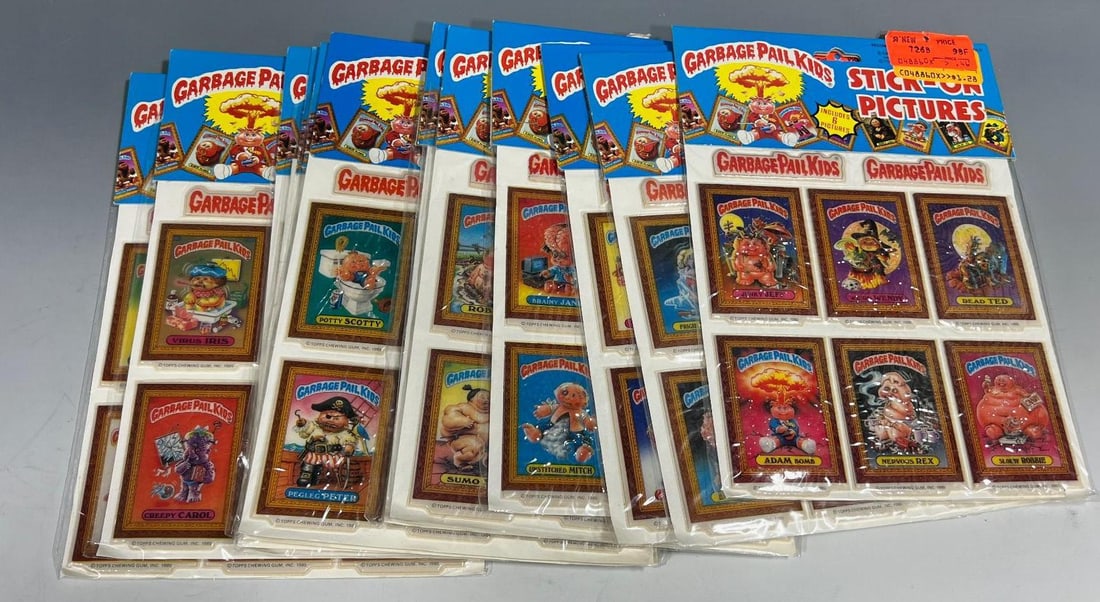 Garbage Pail Kids GPK 1986 Puffy stickers 12 packs in cello: Please see all photos to see which cards are included. We took nearly 5000 pictures for this auction, and some lots have up to 90 photos. Please see all photos and request more if needed to make your 