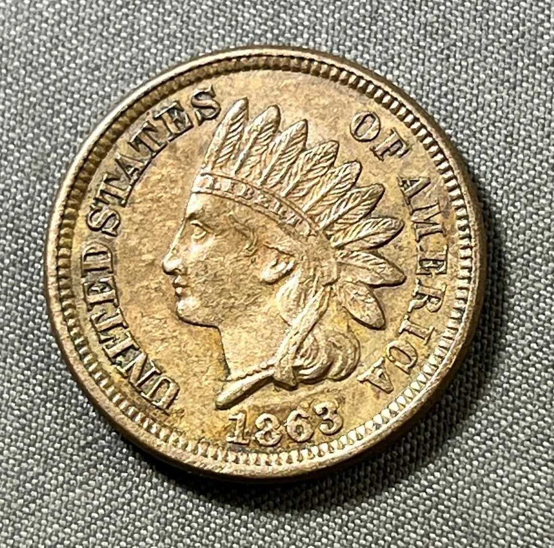 1863 Indianhead Cent, FULL LIBERTY (1 of 2)