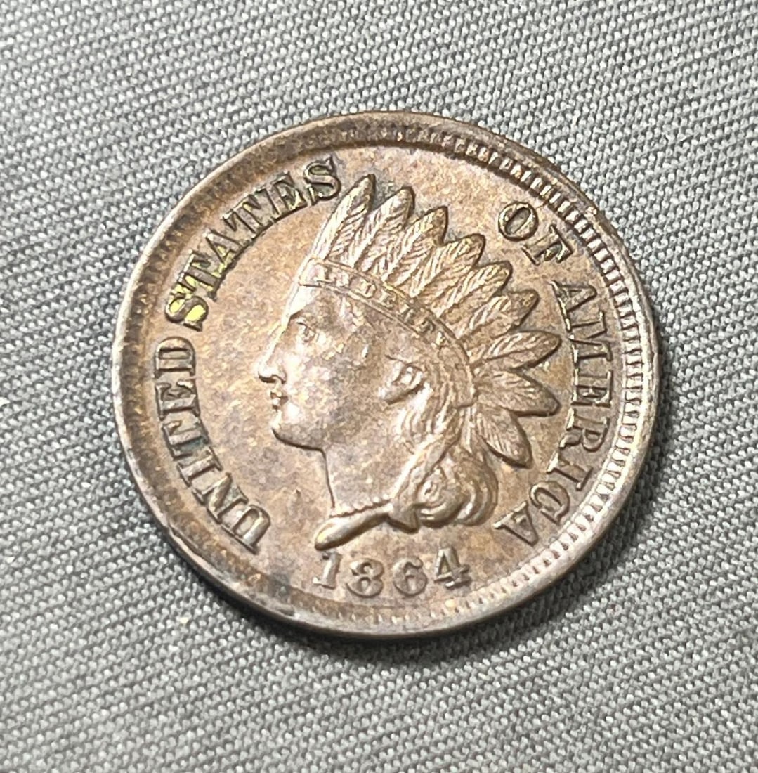 1864 Bronze Indianhead Cent, Full Liberty (1 of 2)
