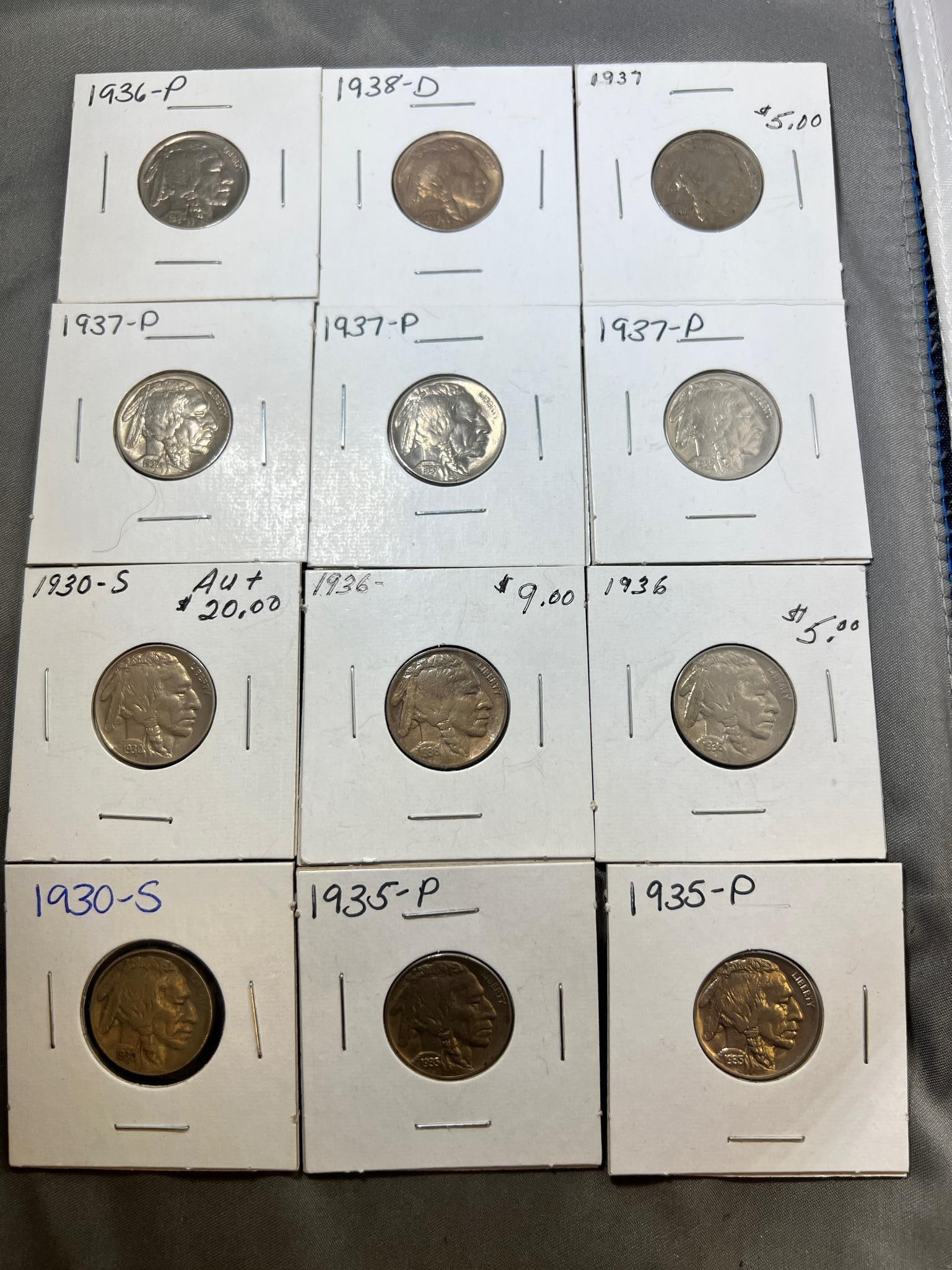 12- Better Quality Buffalo Nickels, see pics, Nice lot (1 of 13)