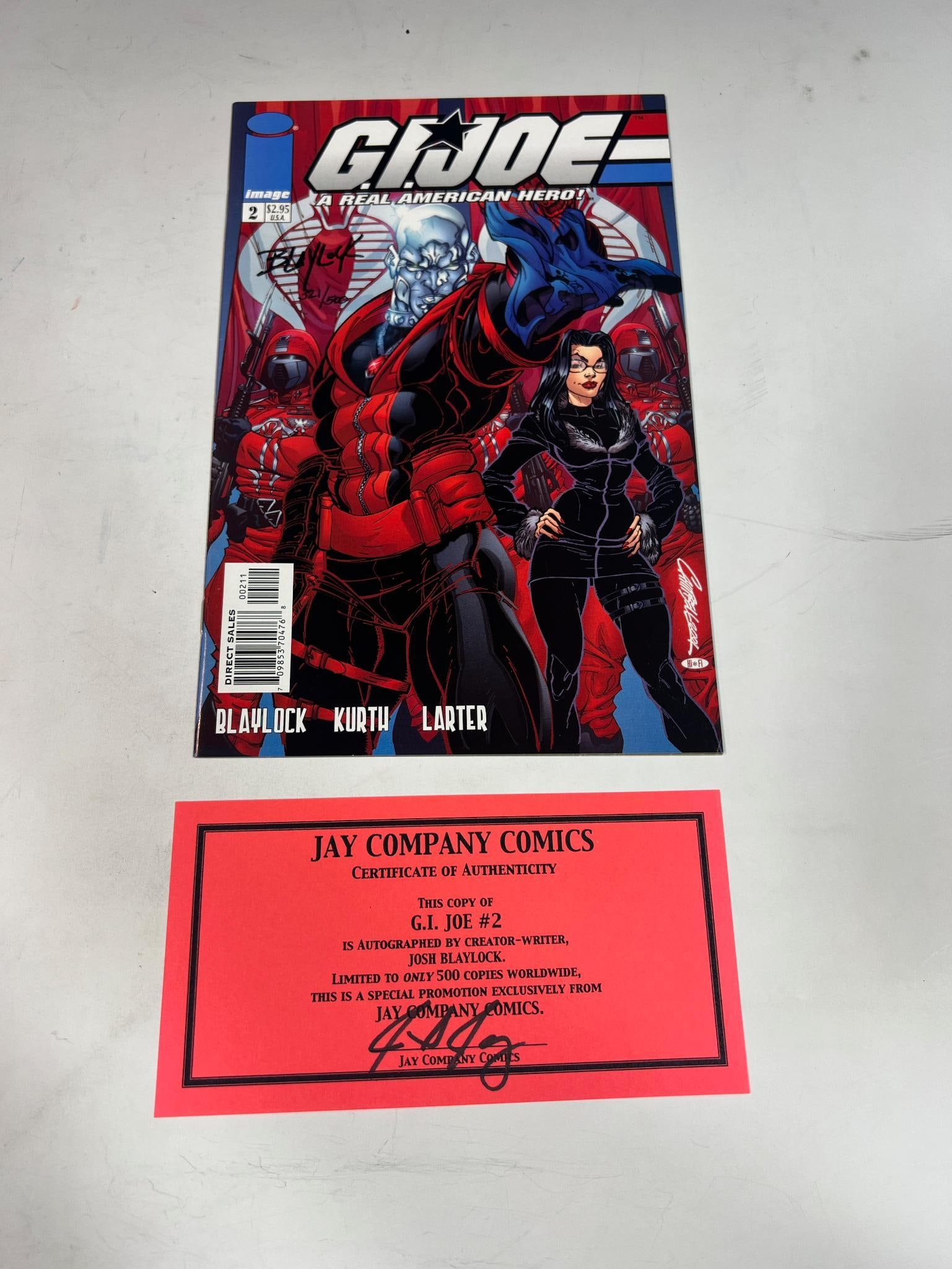 G I Joe #2 Image comics Auto Josh Blaylock COA (1 of 5)