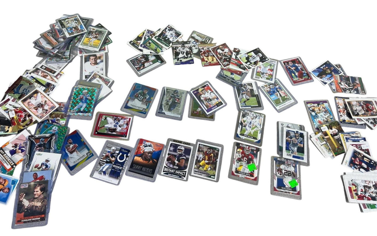 Football RC lot 140 total including Burrow, Lawrence, Jones, Wilson, Jacobs and more: Please look at all photos to verify the condition and issues included. Please note, the images and pictures should match, if something seems off, please ask for clarification. You can click on the gal