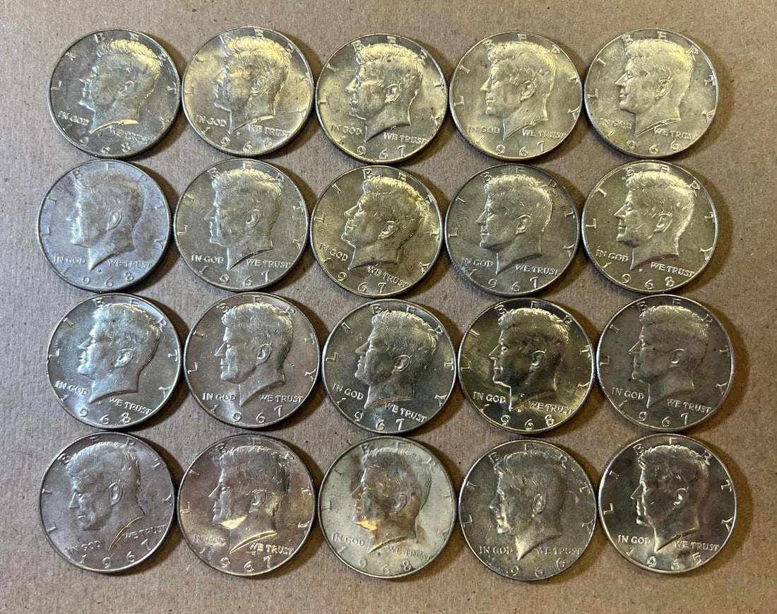 20- 40% Silver Kennedy Half Dollars (1 of 1)