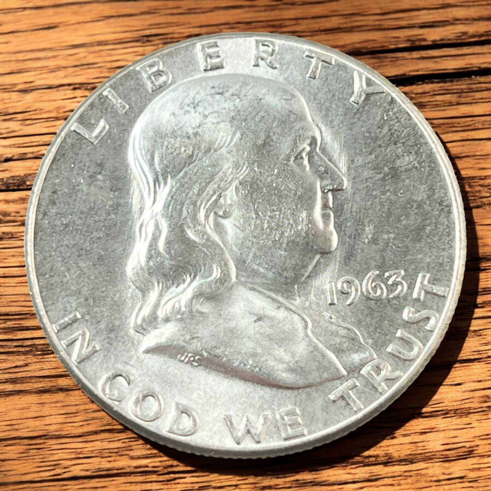 1963 Franklin Half Dollar, 90% Silver (1 of 2)