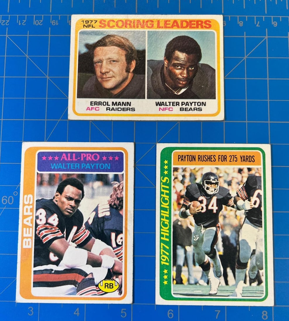 Walter Payton lot of 3 cards 1978 Topps cards (1 of 2)