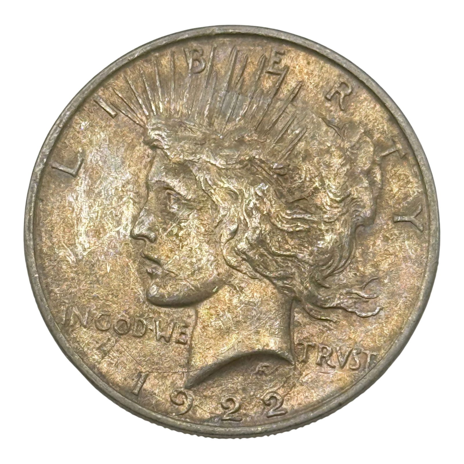 1922 Peace Silver Dollar Coin, 90% Silver (1 of 2)