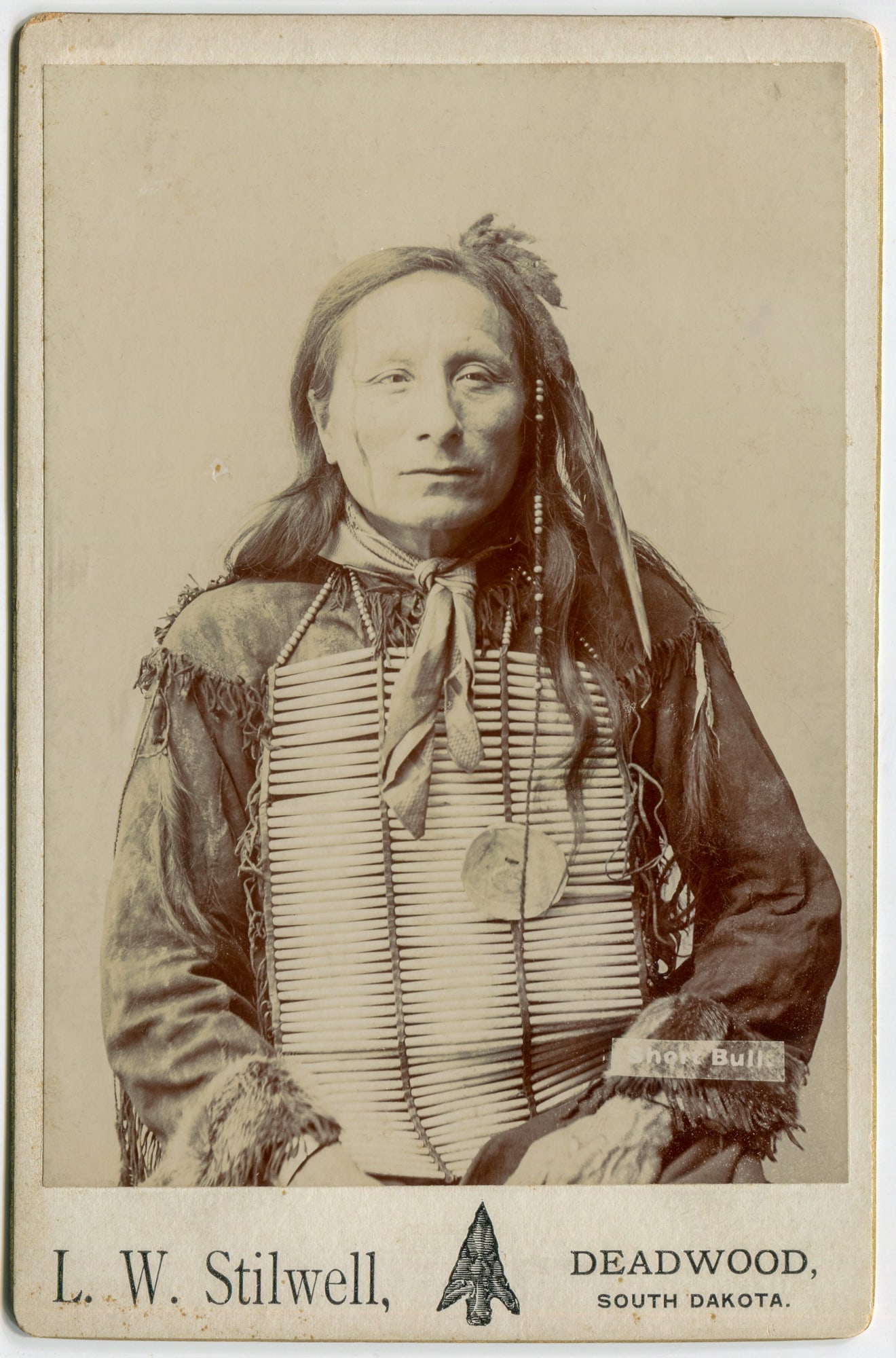 Cabinet Card of Short Bull by Stilwell of Deadwood, SD (1 of 2)