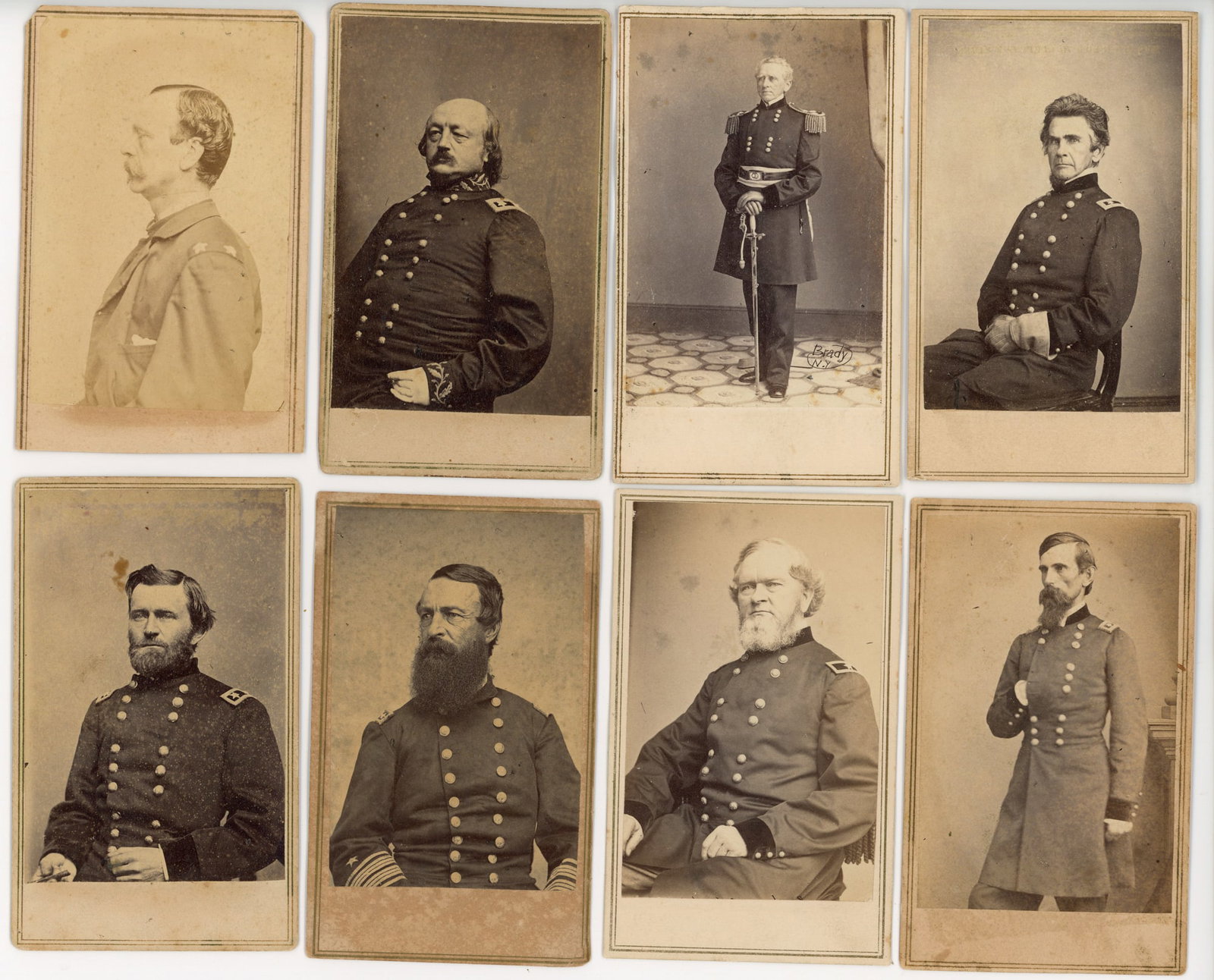 Eight Civil War CDVs of Union Generals with Anthony Backs (1 of 2)