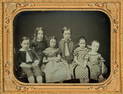 Large Daguerreotype of 6 Children in Seated Pose
