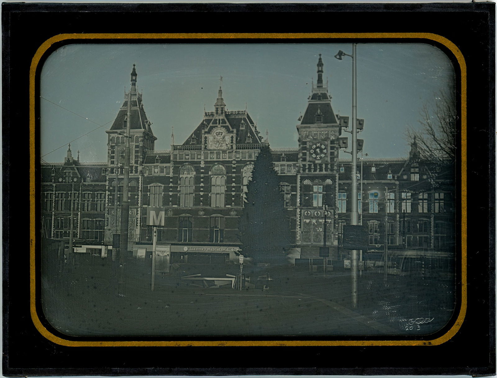 Contemporary Daguerreotype of Amsterdam Central Station (1 of 2)