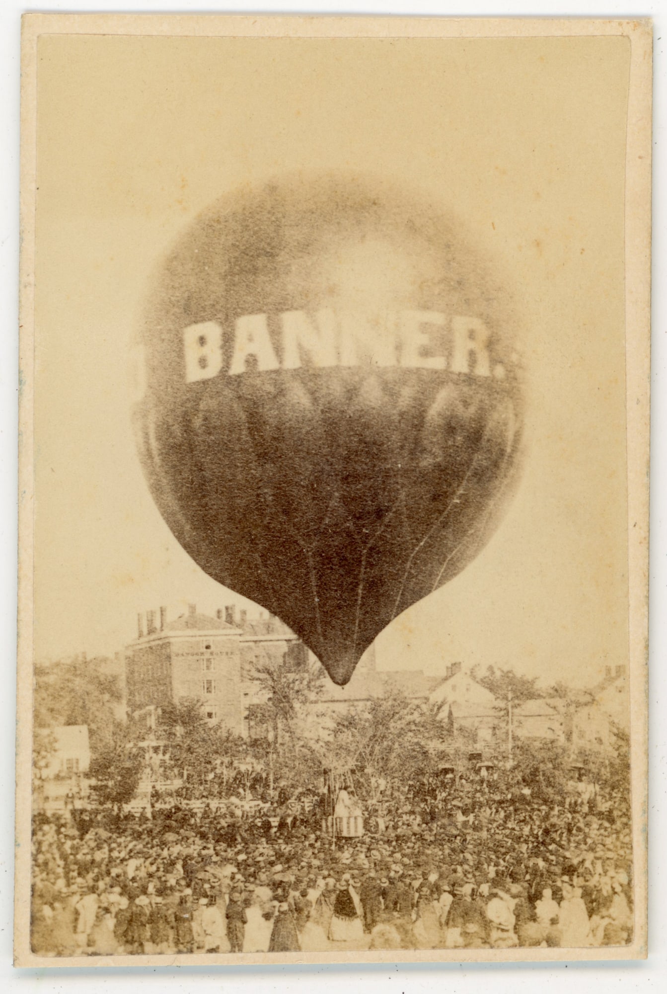 CDVs of Prof King's Balloon: Launch & Disaster Illustration (1 of 3)