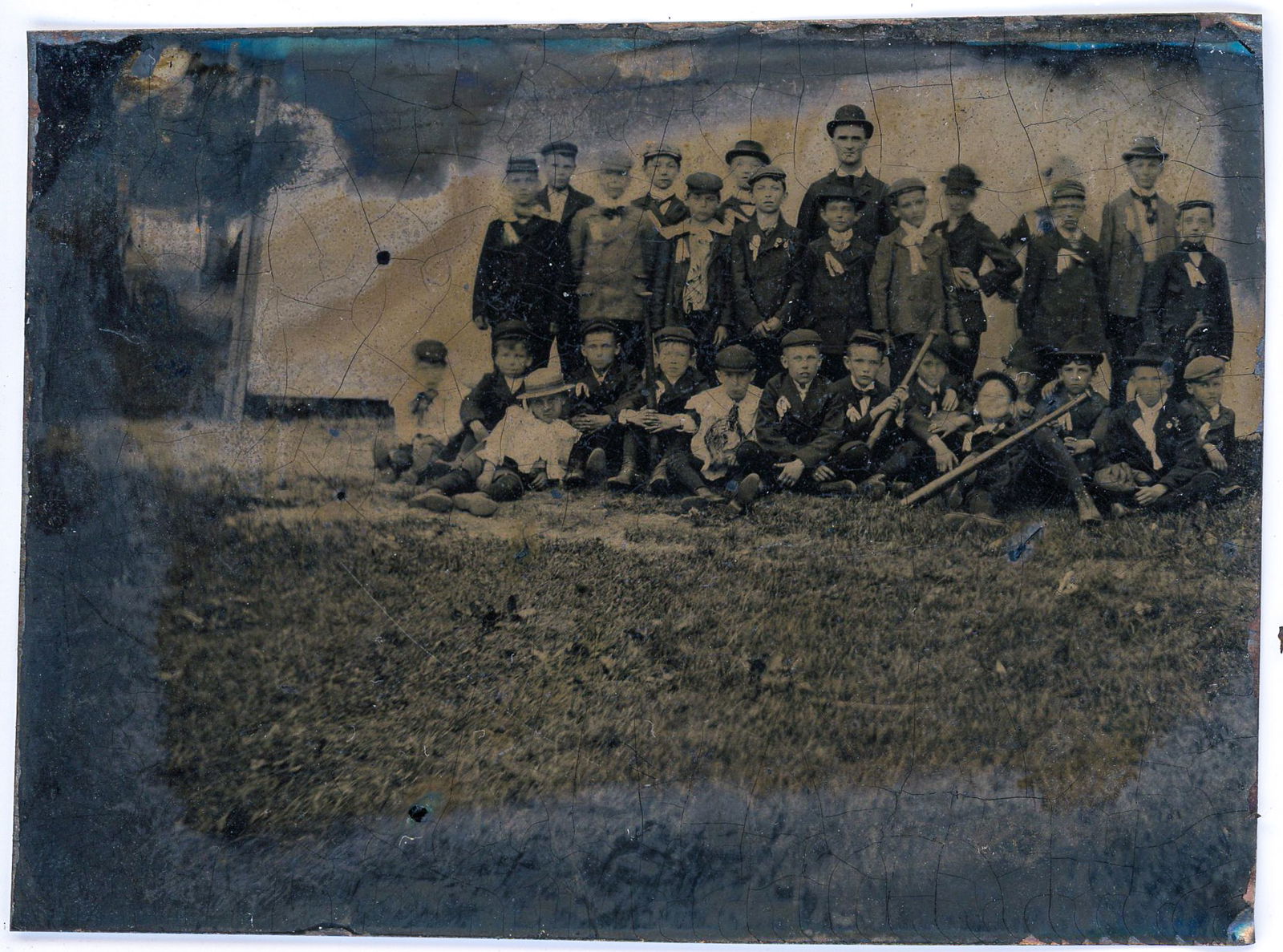 Tintype of Early Baseball Players (1 of 2)
