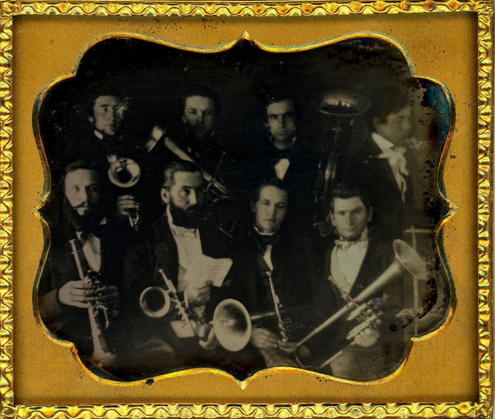 Daguerreotype of a Eight-Piece Brass Band (1 of 1)