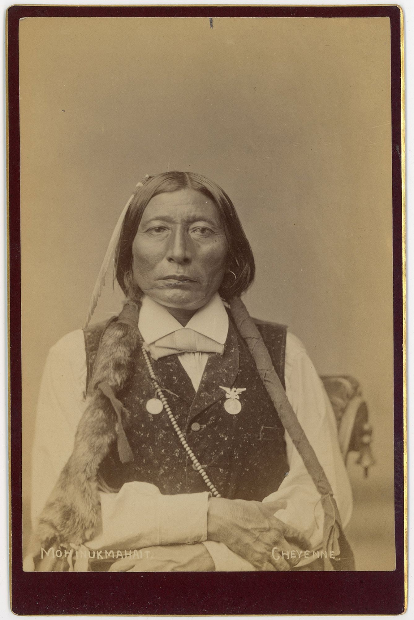 Native American Cabinet Card of Mohinukmahait, Cheyenne Nation (1 of 1)