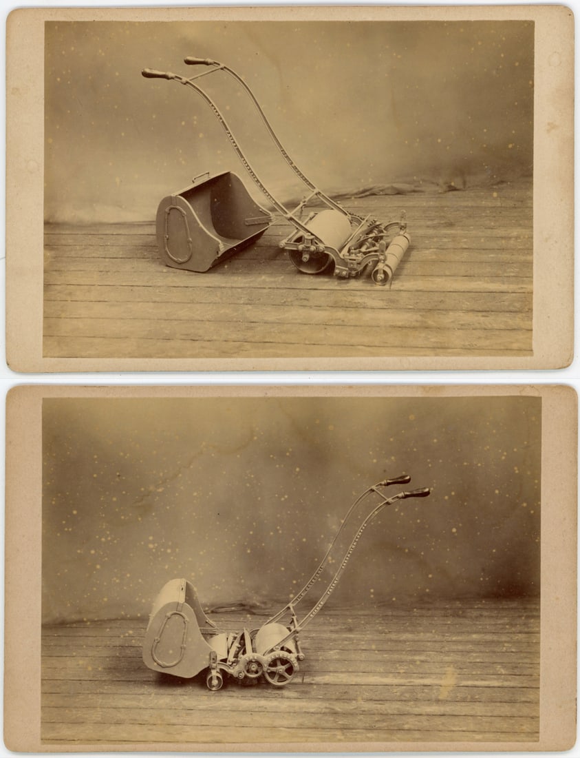 Two Cabinet Cards of Shanks's “Caledonia" Lawn Mowers, with Trade Ephemera (1 of 8)