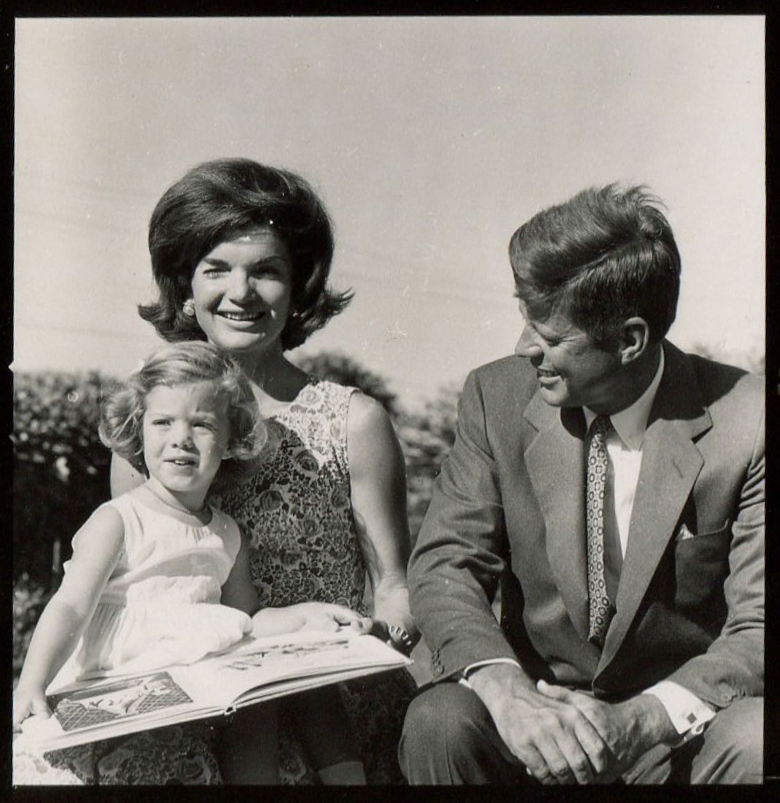 Kennedy Family Contact Sheets from Hyannis Port Session, 1960, 2: Silver-gelatin contact sheets on 8 x 10 in. mounts, each containing six 2¼-in. frames (one sheet with five frames), showing Senator John F. Kennedy, Jacqueline Kennedy, and their daughter Carol