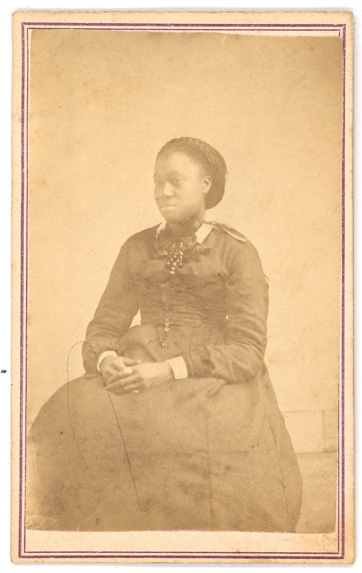 CDV Portrait of an African American Woman, Waterloo, New York (1 of 2)