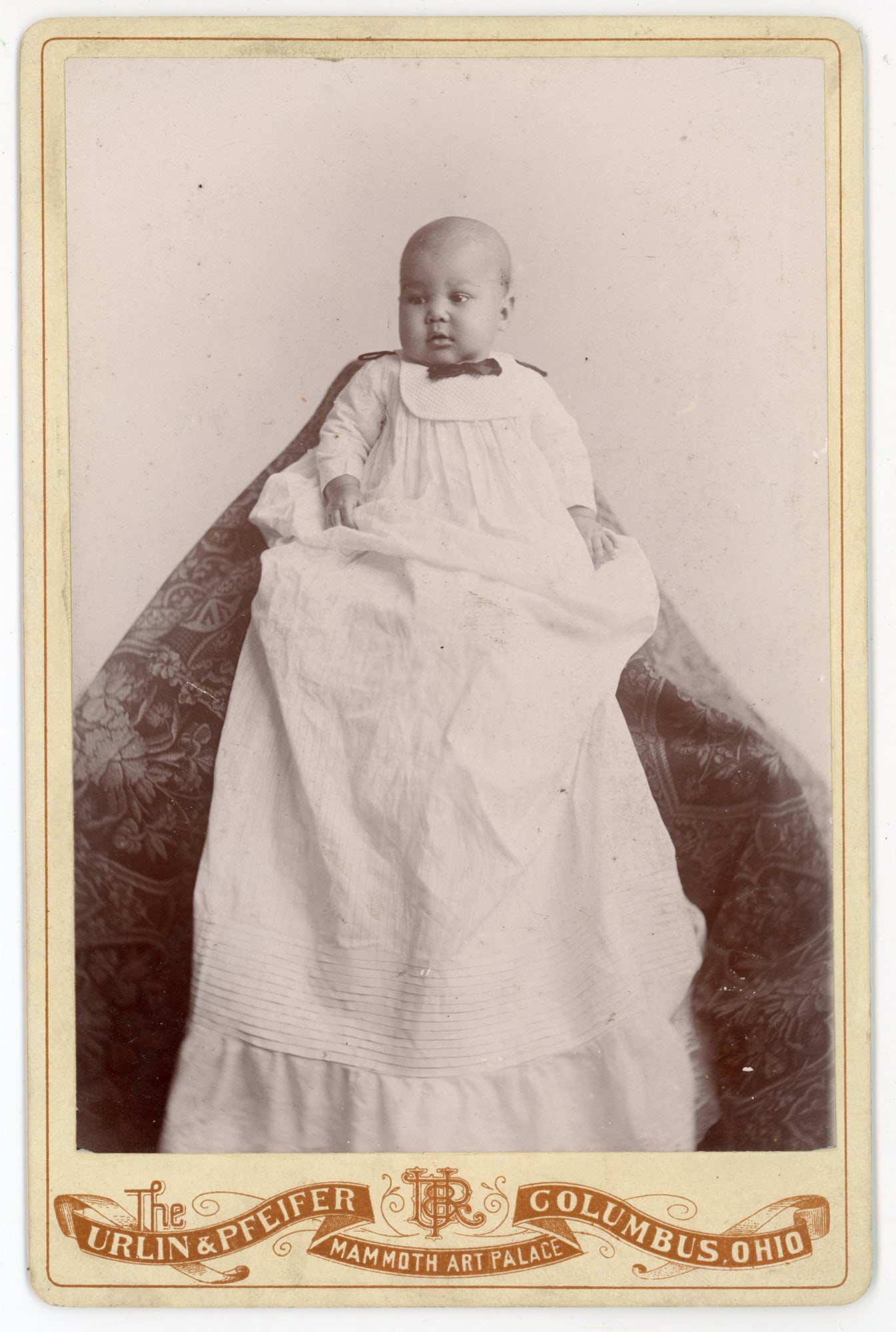 Cabinet Card African American Infant with Hidden Mother, Columbus, Ohio (1 of 2)
