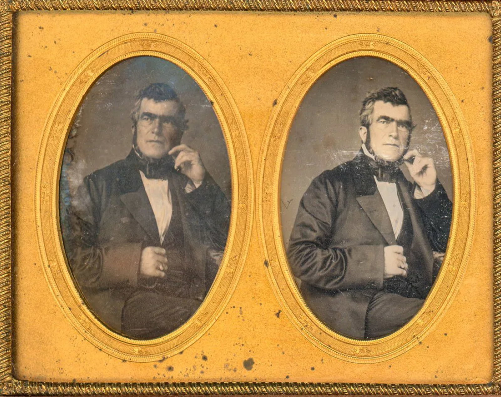 Stereoscopic Daguerreotype Portrait of Gentleman, Mascher Viewer (1 of 2)