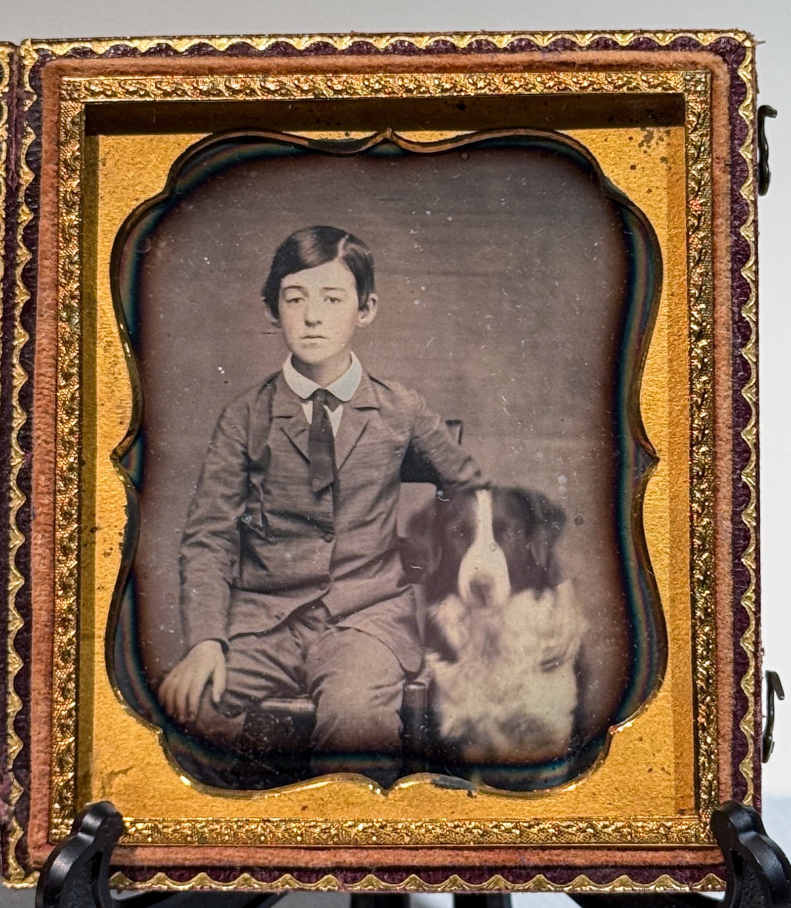 Daguerreotype of Boy with His Dog (1 of 3)