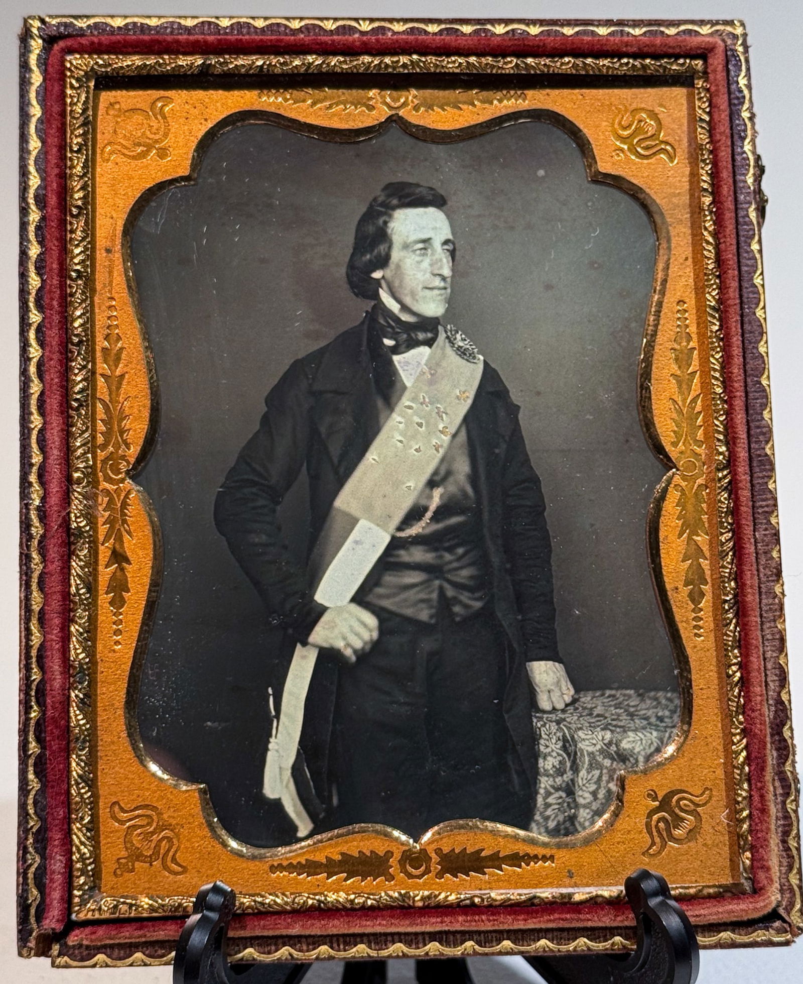 Quarter Plate Daguerreotype of a Man Wearing a Political Sash (1 of 4)