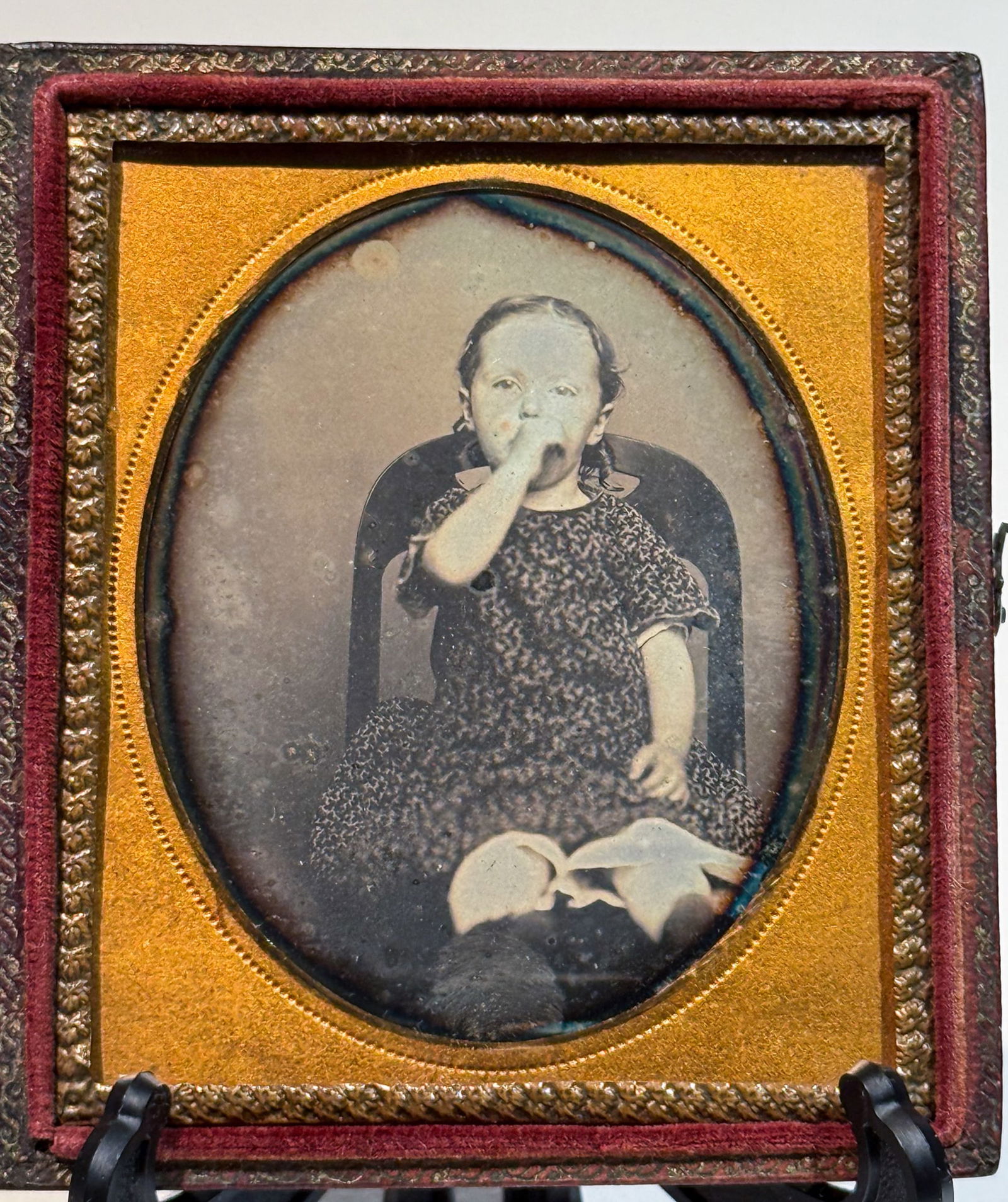 Daguerreotype of Young Girl Sucking Her Thumb (1 of 3)
