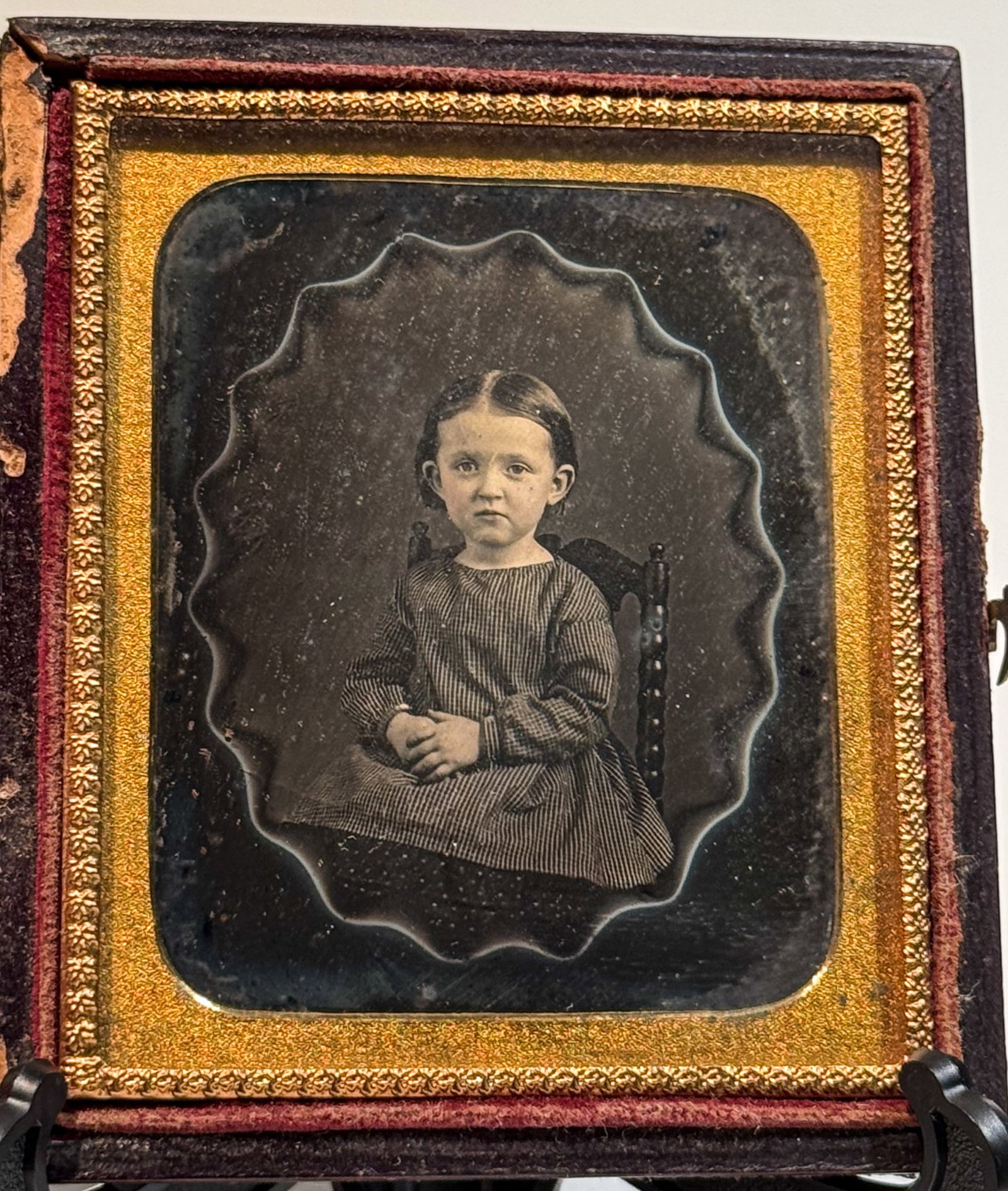 Striking Daguerreotype Portrait of Young Girl with Magic Background (1 of 3)