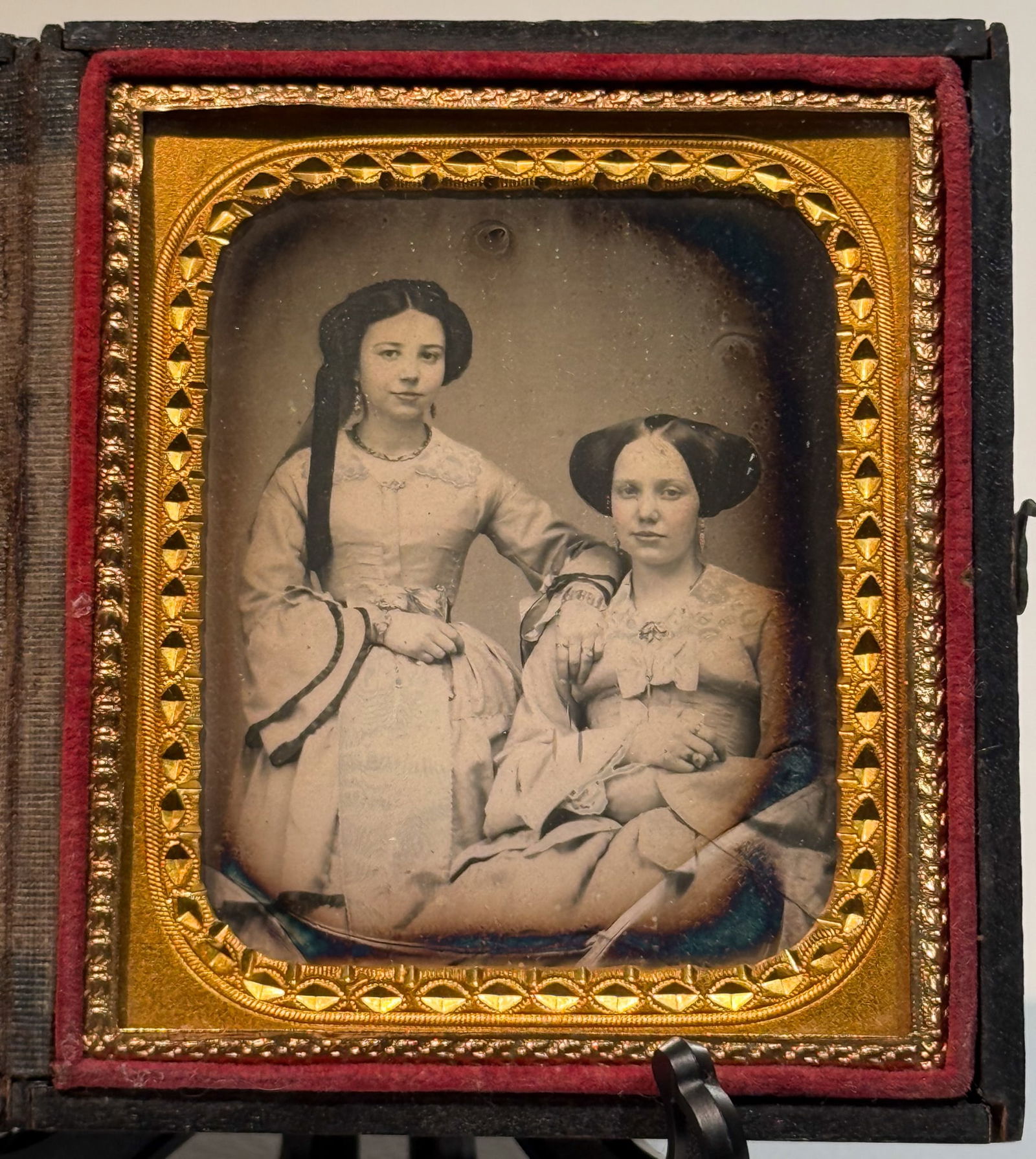 Daguerreotype Studio Portrait of Two Young Women (1 of 4)