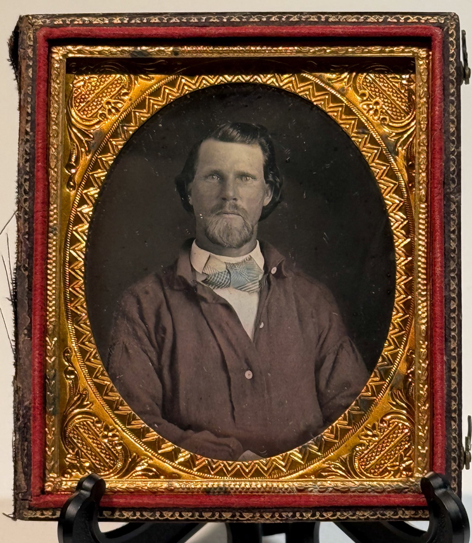 Daguerreotype Portrait of Bearded Workman, Seated (1 of 3)