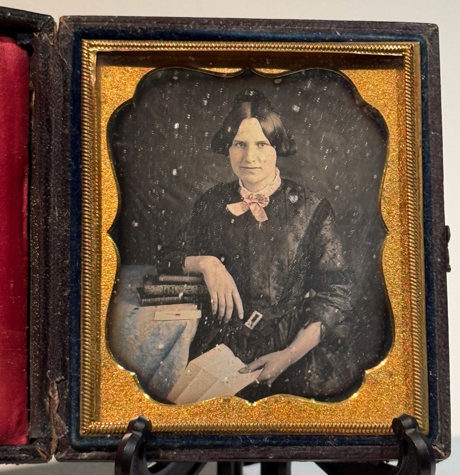 Daguerreotype of Young Woman with Books (1 of 3)