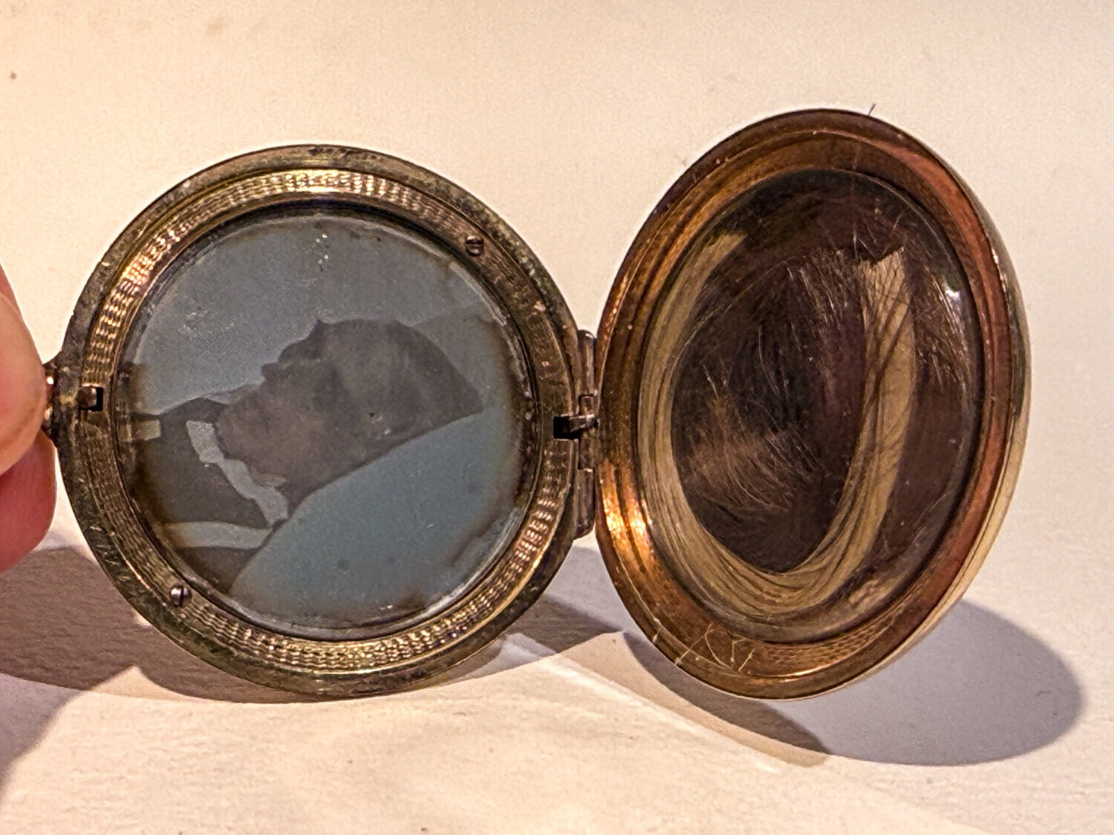 Daguerreotype Post-Mortem Hair Locket with Hairwork (1 of 5)