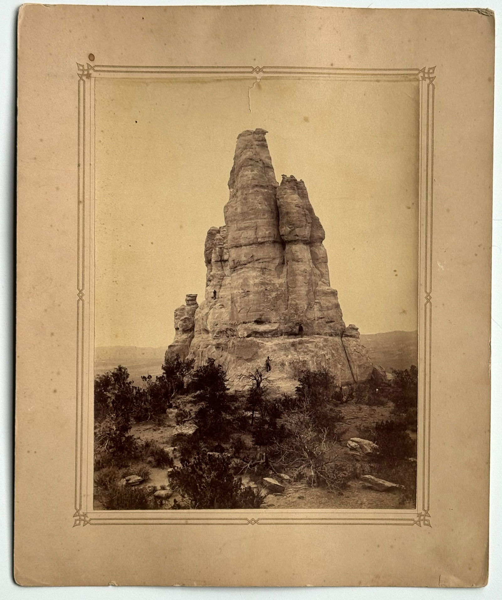 Mounted Albumen Photograph, Badlands Rock Formation (1 of 2)